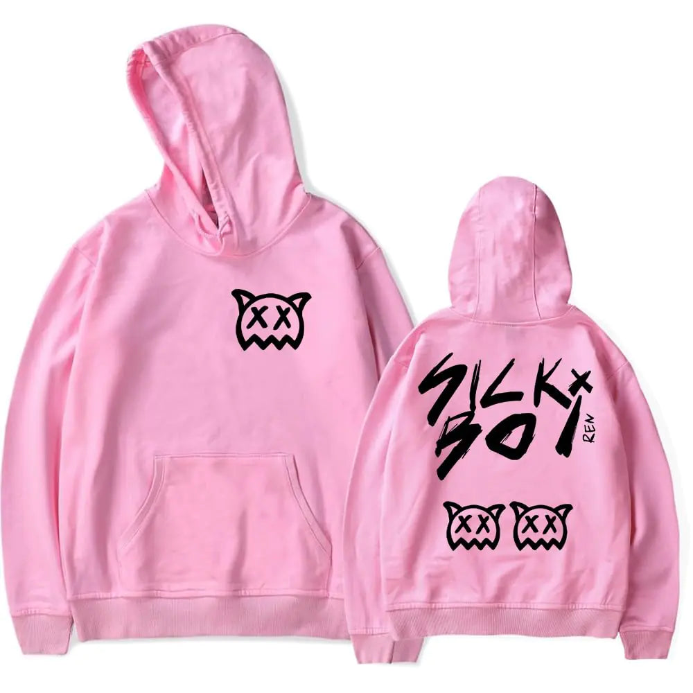 OWEUINMX Ren Hoodies Merch Hoodies Winter Fashion Popular Graphic Print Unisex Trendy Casual Streetwear Sweatshirt (3X-Largepink)